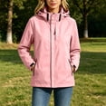 thumbnail image 2 of WRKEKC Windbreaker Jackets for Women Waterproof Windproof Hooded Long Sleeve Zip Up Detachable Hood Outdoor Coat with Pockets, 2 of 9