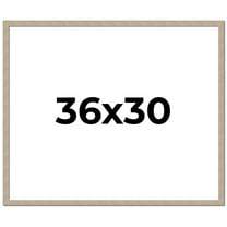 36x30 Frame Grey Solid Wood Picture Frame Width 1 Inches | Interior Frame Depth 0.5 Inches |