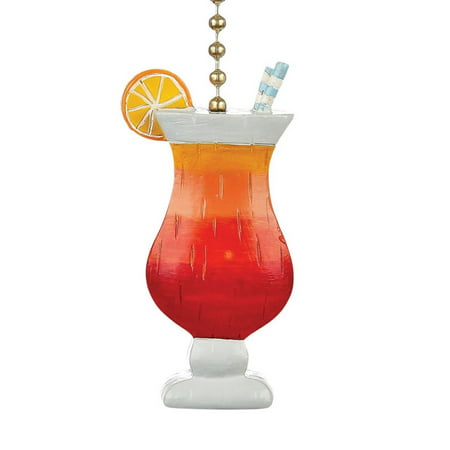 Tropical Beachy Fruity Cocktail Drink Ceiling Fan Pull Decoration, Decorative Fruity Cocktail ceiling fan pull. By