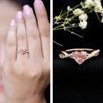thumbnail image 4 of Rosec Jewels IGI Certified Lab Grown Pink Diamond Heart Promise Ring - Fancy Pink Color - VS1 Clarity - 1 Ct Pink White Diamond Ring, 10K Rose Gold, US 9.00, 4 of 9