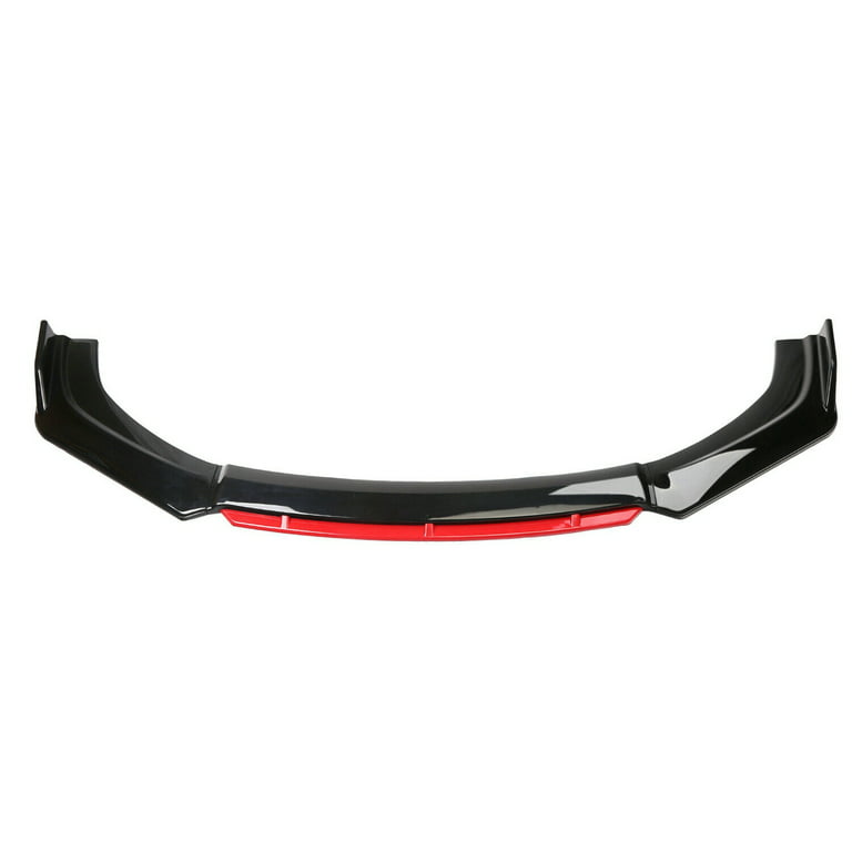  Universal Front Bumper Lip Body Kit, Black &Red ABS