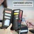 thumbnail image 6 of Crossbody for Samsung Galaxy A24 4G Case Wallet【RFID Blocking】with 10-Card Holder Zipper Bills Slot, Soft PU Leather Magnetic Shoulder Wrist Strap for Galaxy A24 4G Wallet Case Women, 6 of 26