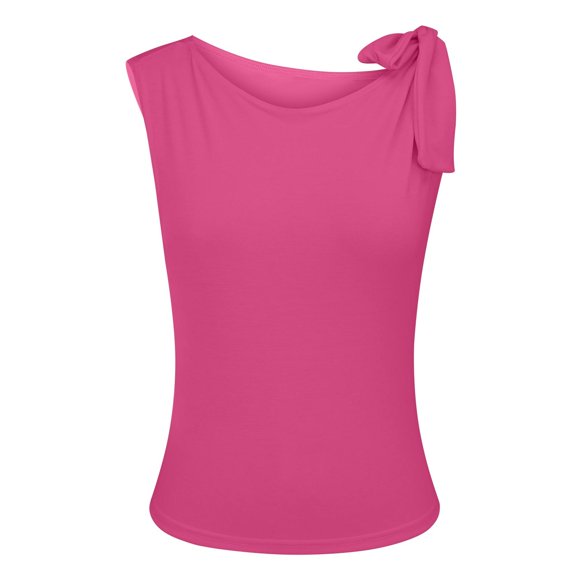 Haut Sans Manches Style Rue pour Femmes - Débardeur Décontracté à Lacets Col Incliné / Yubnlvae / Mode Style Rue Col Incliné Haut Sans Manches Ajusté (g / m)