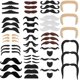 thumbnail image 1 of Bigote autoadhesivo, barba postiza pegado adhesivo barbas postizas barbas de fiesta para fiesta de Navidad, cumpleaños y fiesta Xemadio LKX-1092, 1 of 7