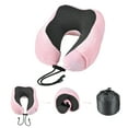 thumbnail image 5 of Coolmade Travel Pillow Memory Foam Neck Pillow, Skin-Friendly and Breathable Pillowcase with 3D Eye Mask, Earplugs and Portable Storage Bag (Pink), 5 of 7
