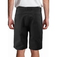 thumbnail image 2 of Men's Classic Stretch Cotton Blend Slim Fit Below The Knee Casual Chino Shorts (Black, 36), 2 of 3