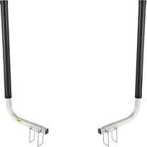 40-inch Boat Trailer Guide-ons, 2-Pack Galvanized Steel Rustproof Trailer Guides with Black PVC Pipes, Mounting Kit Included for Ski, Fishing, or Sailboat Trailers