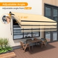 thumbnail image 7 of HOMEDEMO 13x8.2 Retractable Awning for Patio, Manual Awnings, Sunshade Shelter Crank Handle, UV & Water-Resistant Polyester Cover and Aluminum Frame for Balcony, Yard, Outdoor Deck, Beige, 7 of 7
