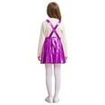 thumbnail image 3 of RUNQHUI Robe Évasée pour Filles Fête d'Anniversaire Robe à Bretelles Jupe Plissée Vêtements de Carnaval Violet 6, 3 of 6