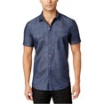 thumbnail image 1 of I.N.C Mens Denim Button Up Shirt, Blue, Large, 1 of 1