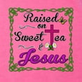 thumbnail image 3 of Wild Bobby, Raised On Sweet Tea & Jesus, Inspirational Christian, Women Tri-Blend Racerback Tank Top, Vintage Pink, Small, 3 of 5