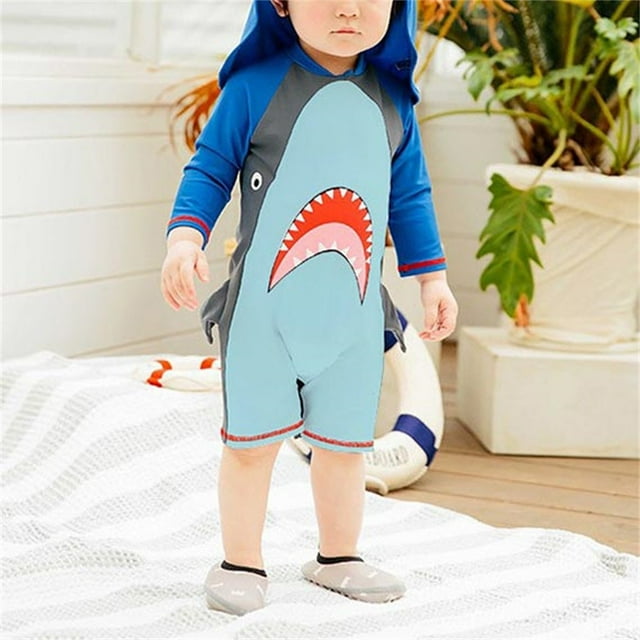 Trajes de baño de moda para niños, protección solar, secado rápido, bebé, niños pequeños, traje de baño con cremallera trasera, traje de baño de poliéster para niños