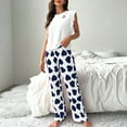 thumbnail image 2 of HUJlwoi Pajama Sets for Women Heart Printed 2 Piece Pj Sets Tank Tops Sleepwear with Long Pants Sleeveless Summer Comfy Loungwear, 2 of 5