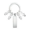 thumbnail image 3 of Ohmyroo Stainless Steel Keychain Pendant Carving Name Long Strip Doll Combination Decor Gift, 3 of 6