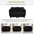 thumbnail image 6 of Harper & Bright Designs Loveseat Sofa Bed, Corduroy Sleeper Sofa with USB Ports, Convertible Chaise Lounge Indoor with Two Cup Holders, Phone Holder and Storage, Black, 6 of 16