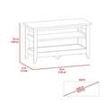 thumbnail image 5 of Light Oak 2-Shelf Rectangle Storage Bench, 5 of 6