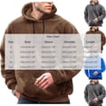 thumbnail image 3 of Men's Hoodies Sweatshirt Loose Long Sleeved Hooded Pullover Casual Solid Color Warm Pullover Jacket Fall Winter, 3 of 8