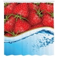 thumbnail image 3 of Ambesonne Strawberry Shower Curtain, Summer Fruit and Water, 69"Wx70"L, Pale Blue Dark Coral, 3 of 3