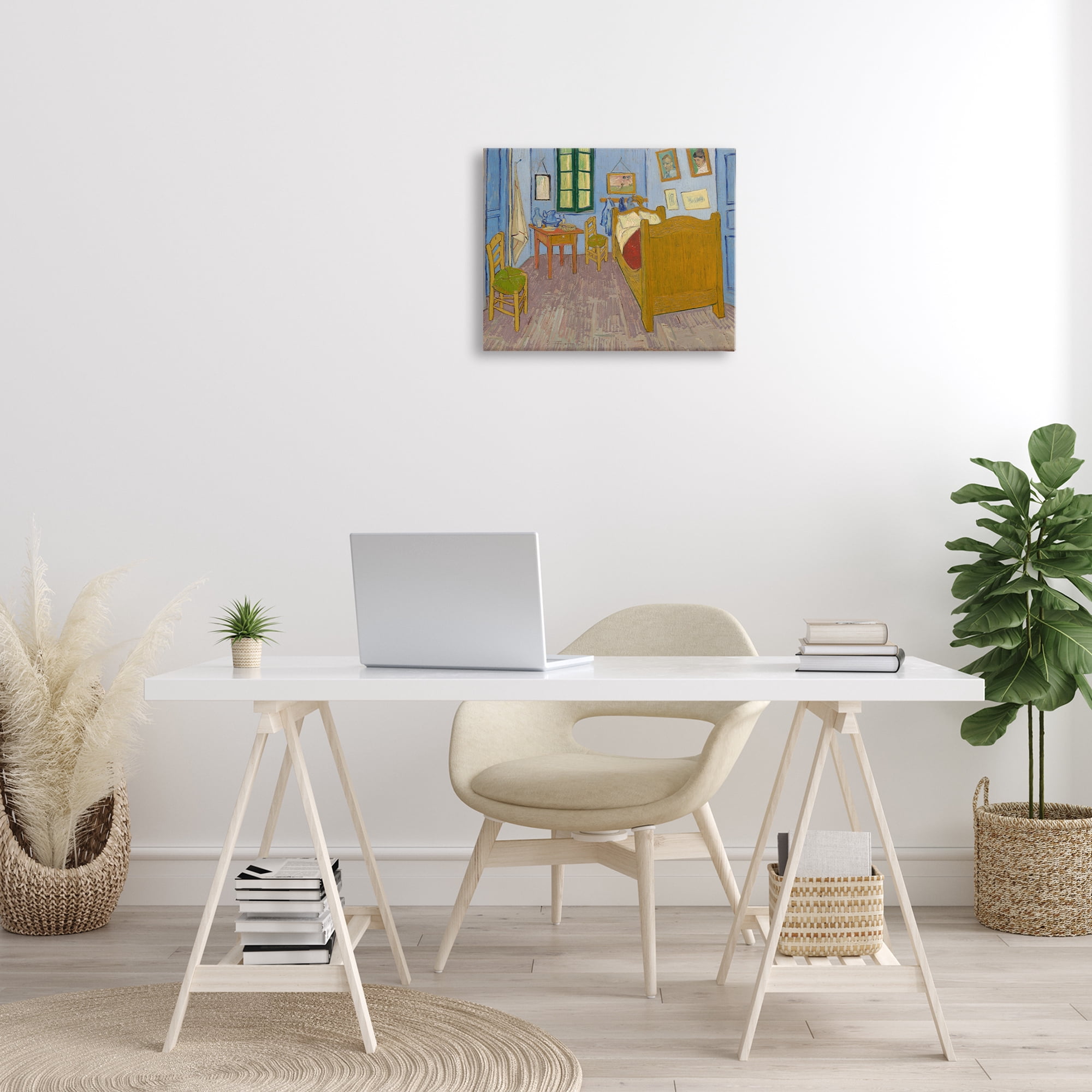 Stupell Industries Classical Van Gogh Bedroom Buildings & Architecture Painting Wrapped Canvas Art Print Wall Art, 20 x 16