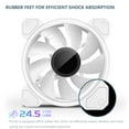 thumbnail image 3 of Ventilador COOLMOON 12cm Silencioso 4Pin PWM 5V 3Pin ARGB Aura Sync Case Enfriamiento Blanco JShteea  El nuevo, 3 of 9