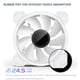 thumbnail image 1 of 12cm Silent 4Pin PWM 5V 3Pin ARGB Aura Sync Case Cooling Fan White, 1 of 8