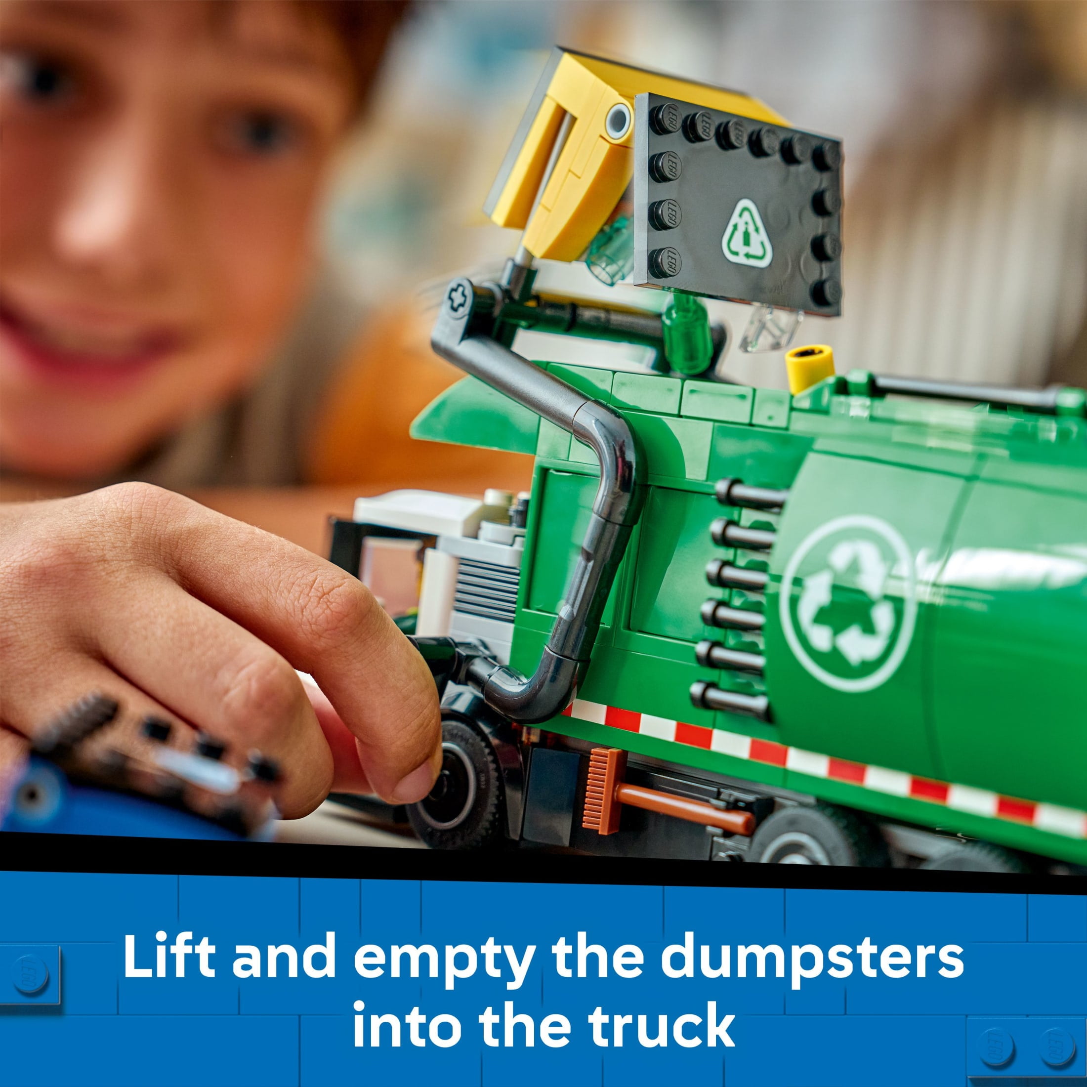 LEGO City Recycling Truck Toy - Building Set for Boys & Girls, Ages 7+ - Trash Truck Toy W/ Garbage Loading Function - Birthday Gift Ideas for Kids - 60495