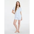 thumbnail image 2 of Joyspun Women’s Dreamy Soft Collection Bridal Knit Top and Shorts Pajama Set, 2-Piece, Sizes XS-3X, 2 of 9