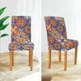 thumbnail image 4 of Mexican Talavera Dining Chair Covers Set of 4, Stretch Chair Slipcovers Removable Washable Chair Protector Covers for Dining Room, Restaurant, Hotel, Banquet, Ceremony, 4 of 6