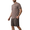 thumbnail image 3 of GENTS BLISS Men Pajamas Set Crewneck 2 Piece Set Short Sleeve Shirt with Color Block Pocket and Soft Shorts Loungewear, 3 of 11