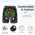 thumbnail image 3 of Fuzoiu Roosters and Flowers Print Men's Swim Shorts,Quick-Dry Double-Layer Swim Trunks,Board Trunks,Beach Shorts Swimwear Bathing Suits-, 3 of 6