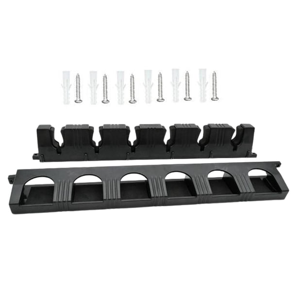Soporte de pared para cañas de pescar con capacidad para 6 cañas. Evita daños. Fácil de instalar. Profesional. Negro