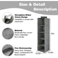 thumbnail image 5 of Bevtee 5-Shelf Hanging Organizer, 2 Pack Hanging Closet Organizer, Collapsible, Adult and Child, Gray, 5 of 7