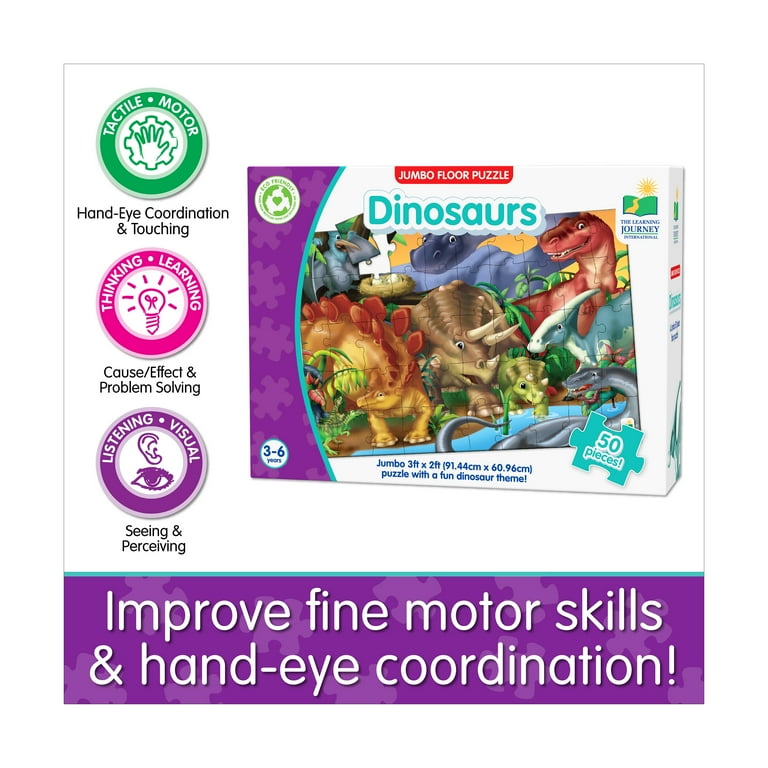 The Learning Journey, Jumbo Floor Puzzle, Dinosaur Theme, Kids