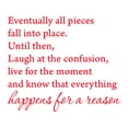 thumbnail image 1 of Red 22" x 18" Eventually All Pieces Fall into Place Inspirational Quotes and Saying Vinyl Wall Art Home Decor Decal Sticker, 1 of 1