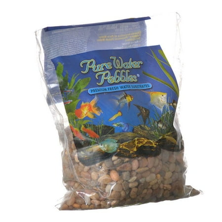 Pure Water Pebbles Aquarium Gravel - Cumberland River Gems 2 lbs (6.3-9.5 mm (Best Water For Fish Tank)