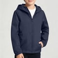 thumbnail image 4 of Cethrio Boys Zip up Jackets Size 10-12, Long Sleeve Casual 2 PC Waterproof Kids Windbreaker Black, 4 of 4