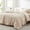 Beige Pinstripe, variant on 7-Piece Queen Olive Green Seersucker Comforter Set, All Season Bedding with Comforter, Sheets, Pillowcases & Shams