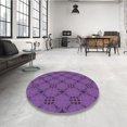 thumbnail image 4 of Ahgly Company Tapis d'Intérieur Lavable en Machine Carré Transitionnel Violet Orchidée Moyen, 4 Pieds Carré, 4 of 7