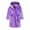 Purple, variant on Zwiiyzr 2-8 Years Boys Girls Flannel Bathrobes Soft Fuzzy Hooded Robe Sleepwear With Belt Gift for Girls Toddler Kids Blue