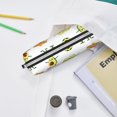 thumbnail image 6 of Pofeuu Kawaii Mexican Avocado Print Leather Pencil Case, Leather Pencil Pouch Large Capacity, Big Pencil Pouch with Zipper Vintage Pen Bag Fountain Pen Holder, 6 of 7