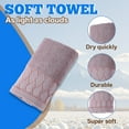 thumbnail image 3 of AUQ Wash Gags for Body,Thick Absorbent Cotton Loops Washcloths for Showering,Fine Reinforced Stitching Makeup Washcloths for Face,LightPurple,29.53*13.78*0.39in, 3 of 7