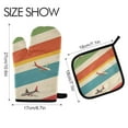 thumbnail image 2 of Yayeee Oven Mitts and Pot Holder Set of 4 Heat Resistant Kitchen Gloves Baking Hot Pad, Colorful Plane, 2 of 5