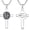 Cross Memento Mori-1, variant on Memento Mori Necklace 925 Sterling Silver Memento Mori Pendant Gothic Skull Jewelry Gift for Men Women 22+2 Inch Chain