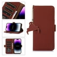 thumbnail image 1 of Feishell Flip Wallet Case for Samsung Galaxy S22 Plus,Luxury Shockproof Magnetic RFID Card Slots Synthetic Leather and Soft TPU Kickstand with Cute Pendant 360 Protection Flexible Cover.Coffee, 1 of 8