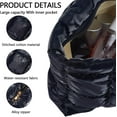 thumbnail image 4 of Black Puffer Makeup Bag for Women Puffy Quilted PU Leather Cosmetic Case Pouch Checkered Solid Toiletry Organizer Zipper Bags Small, 4 of 9