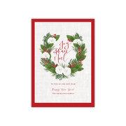 Personalized Holiday Card - Joy Peace Noel - 5 x 7 Flat