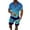 Blue, variant on Gyexs Mens Summer 2 Piece Tracksuit Set Fashion Casual Short Sleeve Polo Shirt and Shorts Set Beach Coconut Tree Clothes Black, Size S