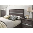thumbnail image 3 of Contemporary Gray Color Queen Size Bed Gray Color 1pc Bed Bedroom Furniture Panel HB, 3 of 4