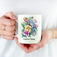 thumbnail image 4 of Personalized Cute Chameleon Coffee Mug 11oz 15oz - Custom Name Ceramic Cup - Unique Gift for Chameleon Lovers, Parents, Girlfriend, Siblings, Kids, Reptile Enthusiasts, 4 of 6
