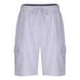 thumbnail image 4 of pstuiky Pantalones cortos de gimnasio para hombre, Pantalones cortos de verano para hombre, cómodos, con bolsillos y cintura elástica Pantalones cortos cargo, 4 of 5